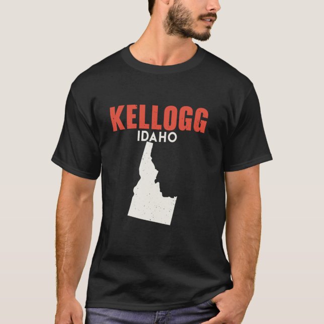 Kellogg Idaho USA State America Travel Idahoan T-Shirt (Front)