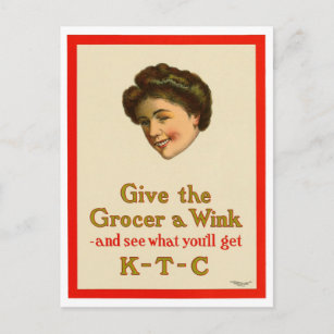 "Kellogg’s Cereal Advertisement"  Postcard