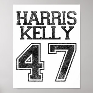 Kelly 2024 Kamala Harris Mark Kelly Vintage Presid Poster