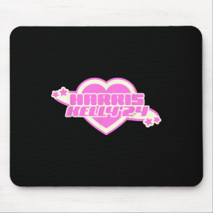 Kelly 2024 Trendy Heart Pink Girly Democrat Mouse Mat