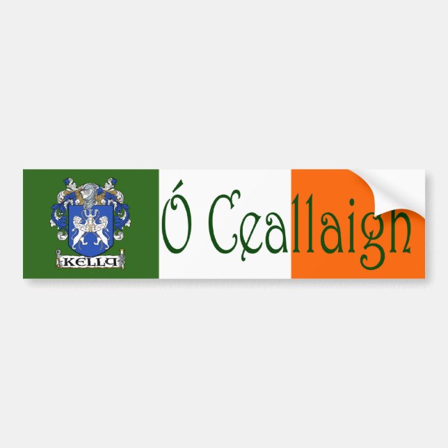 Kelly Clan Irish/English Bumper Sticker (Front)