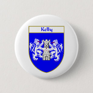 Kelly Coat of Arms/Family Crest 6 Cm Round Badge