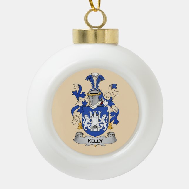 Kelly Coat of Arms Ornament (Front)