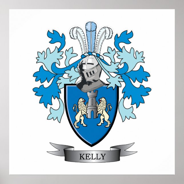 Kelly Coat of Arms Poster (Front)