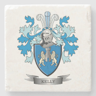 Kelly Coat of Arms Stone Coaster