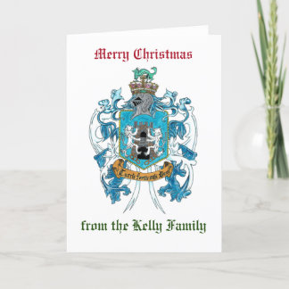 Kelly Family Crest / Coat of Arms Christmas Card
