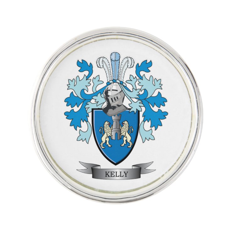 Kelly Family Crest Lapel Pin Zazzle