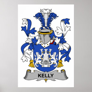 Kelly Family Crest Poster