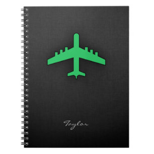 Kelly Green Aeroplane Notebook