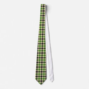 Kelly Green and Black Tartan Plaid Tie
