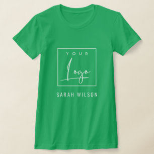 Kelly Green Business Add Your Logo With Name T-Shirt
