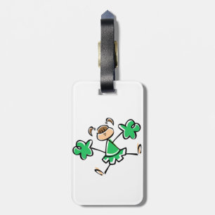 Kelly Green Cheerleader Luggage Tag