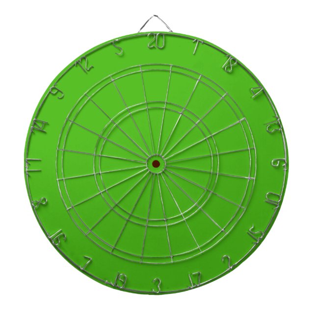 Kelly Green Designer Monochromatic Dartboard (Front)