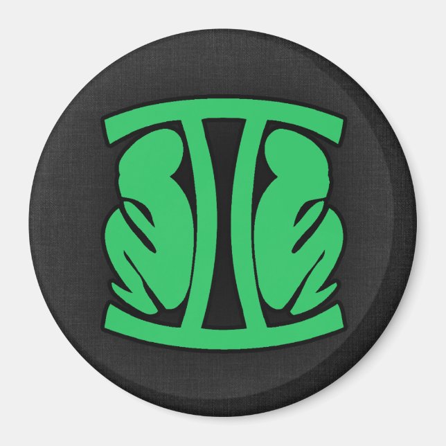 Kelly Green Gemini Magnet (Front)
