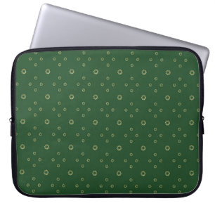 Kelly Green Golden Zinnia Sun Laptop Sleeve