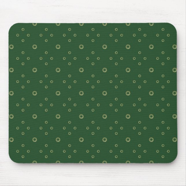 Kelly Green | Golden Zinnia Sun Mouse Mat (Front)