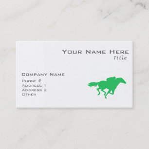 Kelly Green Horse Racing Business Card