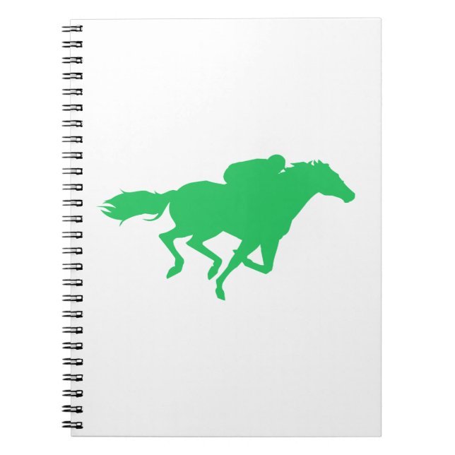 Kelly Green Horse Racing Notebook (Front)