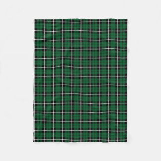 Kelly green Irish green white/black stripe Fleece Blanket