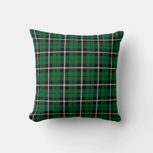Kelly green Irish green white/black stripe stripe Cushion