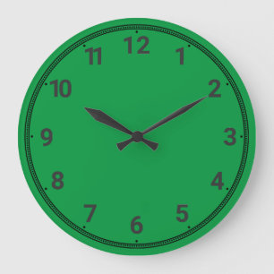 Kelly green large clock