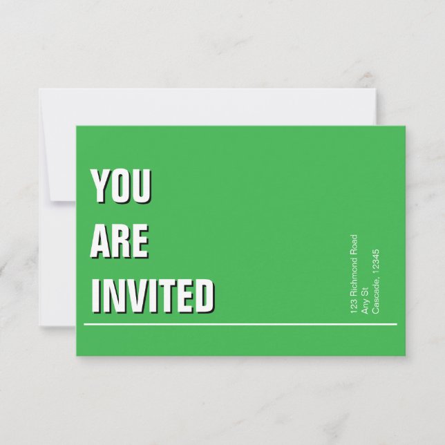 Kelly Green Minimal Church Invite (Front)