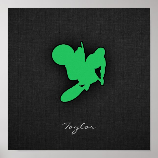 Kelly Green Motocross Poster (Front)