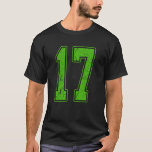 Kelly Green Number 17 Jersey Player Uniform #17 Fa T-Shirt