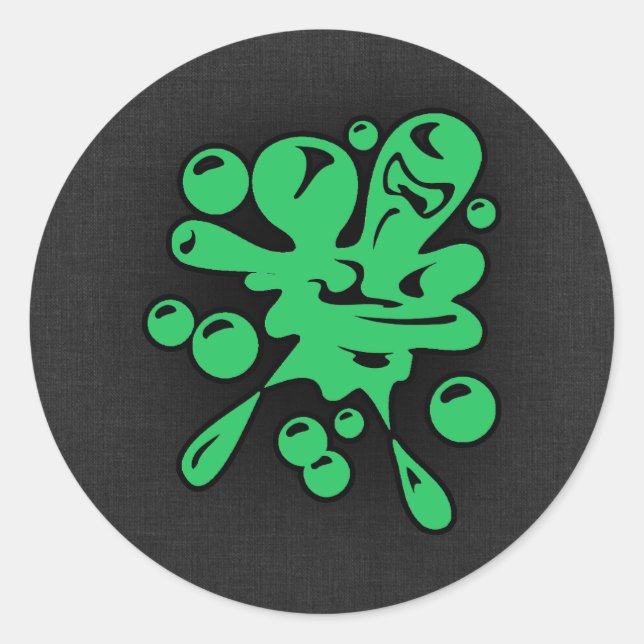 Kelly Green Paintball Classic Round Sticker (Front)