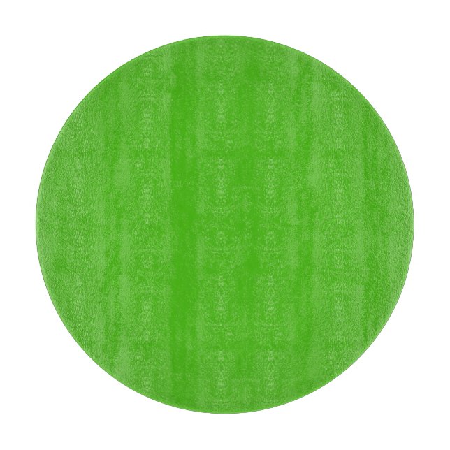 Kelly Green Round Glass Cutting Board (Front)