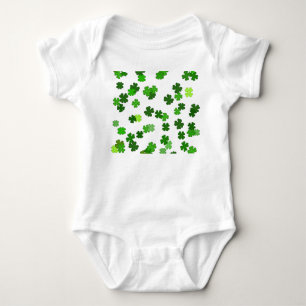 Kelly green “Shamrocks Falling”   Baby Bodysuit