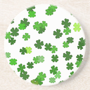 Kelly green “Shamrocks Falling” Coaster