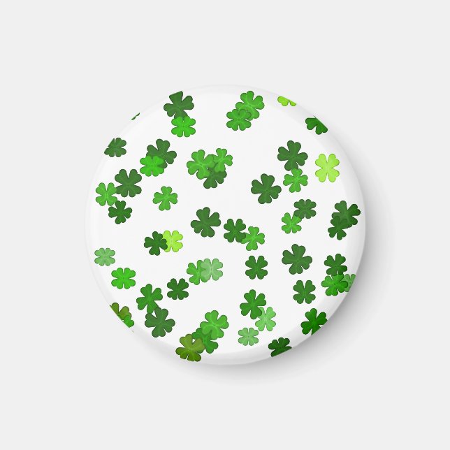 Kelly green “Shamrocks Falling” Magnet (Front)