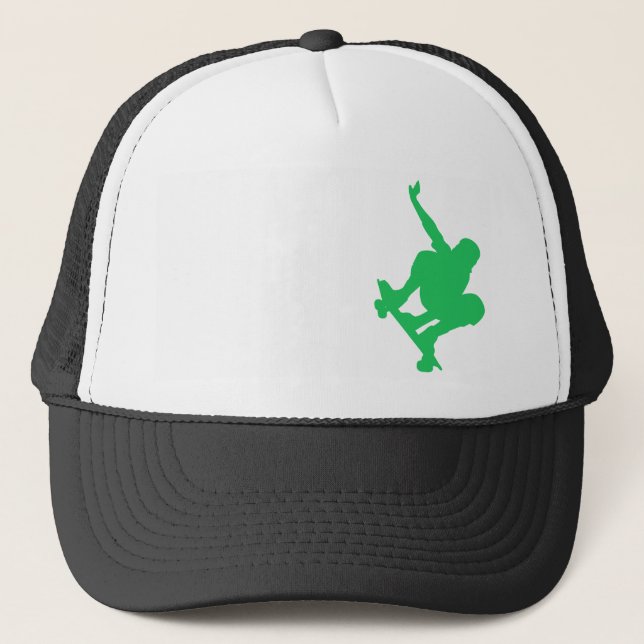 Kelly Green Skater Trucker Hat (Front)