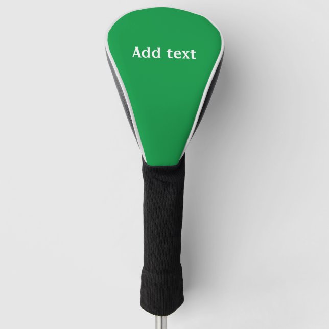 Kelly Green solid color Golf Head Cover (Front)