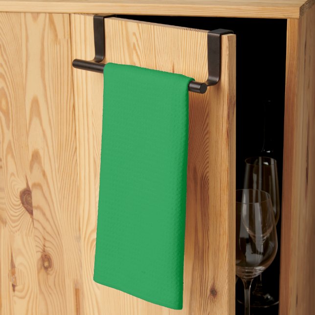 Kelly Green solid colour Tea Towel (Thirds Fold)