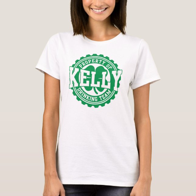 Kelly Irish Drinking Team Bottle Cap T-Shirt (Front)