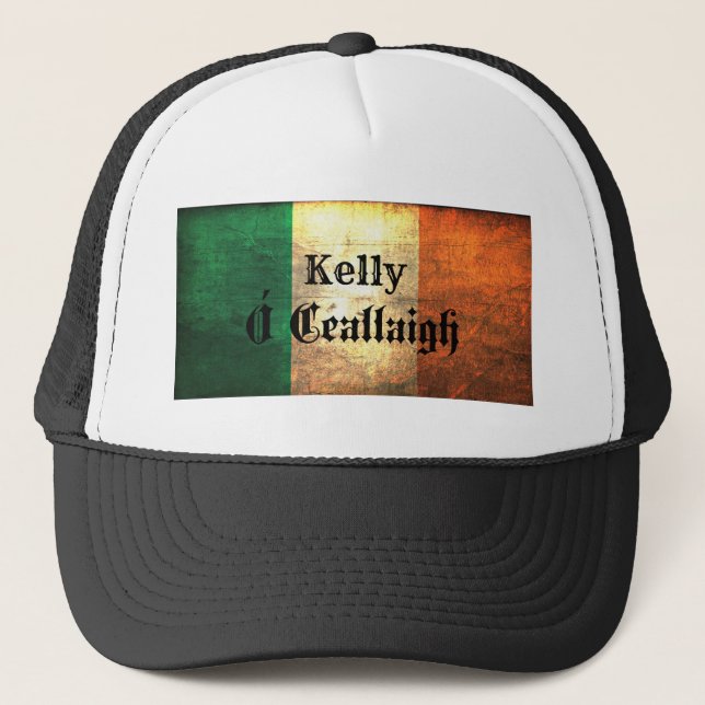 Kelly Irish Flag Trucker Hat (Front)