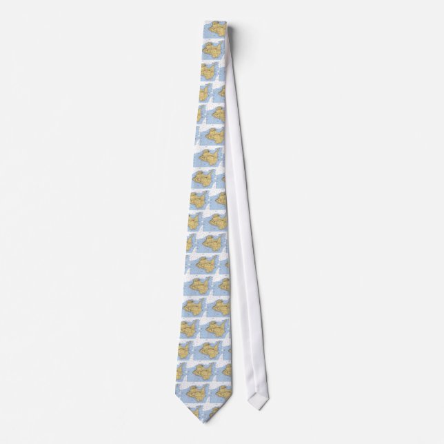 Kelly Island, OH Nautical Chart Tie (Front)