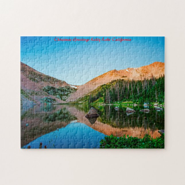 Kelly Lake California. Christmas Greetings Jigsaw Puzzle (Horizontal)