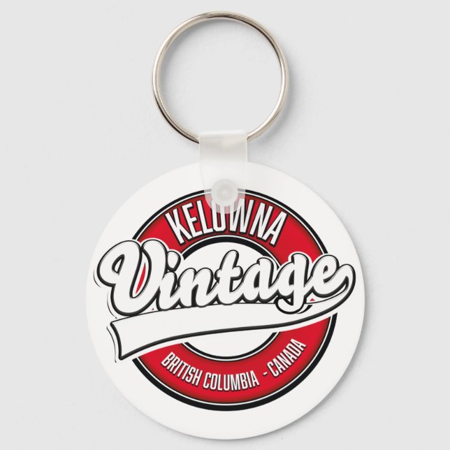 Kelowna British Columbia Canada logo Key Ring (Front)