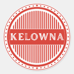 Kelowna City Pride Emblem – Canadian Identity Classic Round Sticker