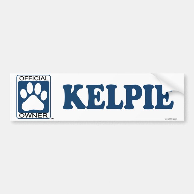 Kelpie Black Bumper Sticker (Front)