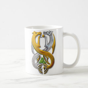 Kelpie gold and silver coffee mug