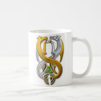 Kelpie gold and silver coffee mug