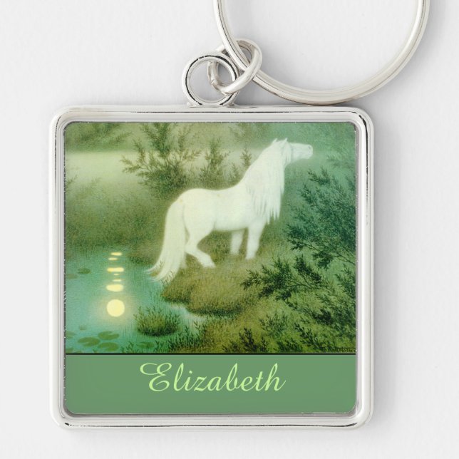 Kelpie Water Horse Personalised Name Key Ring (Front)