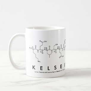 Kelsey peptide name mug