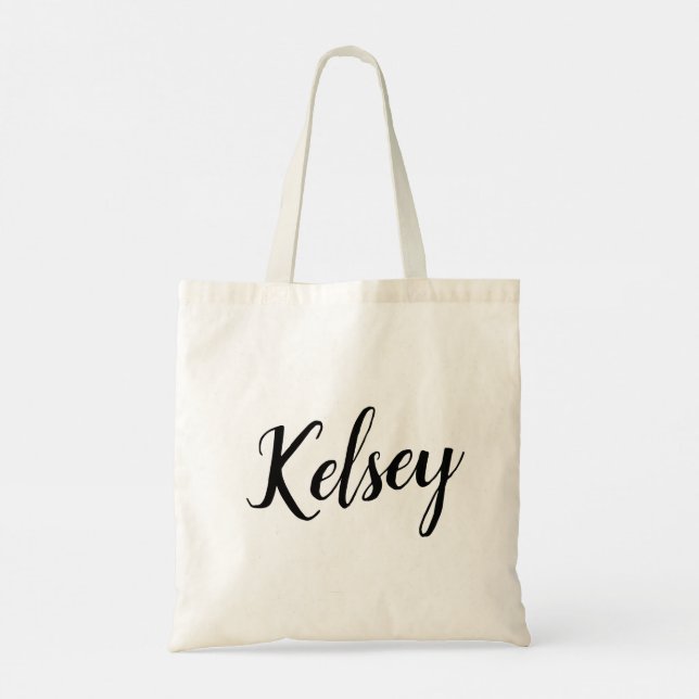 Kelsey Script Design Customisable Tote Bag (Back)