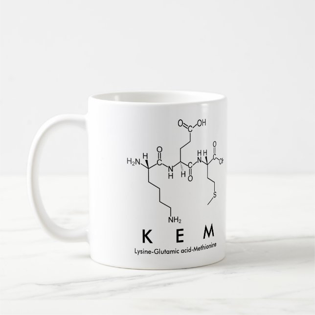 Kem peptide name mug (Left)
