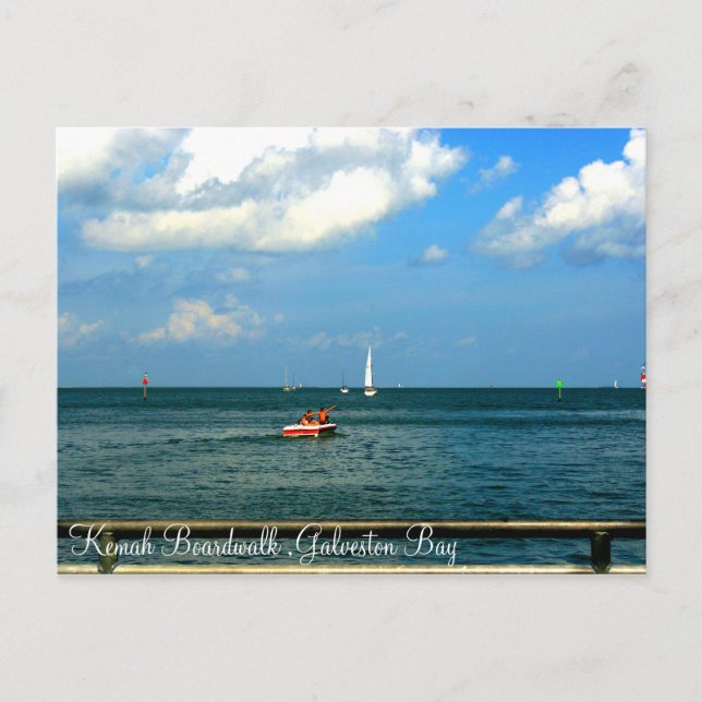 Kemah Boardwalk Galveston Bay Postcard (Front)